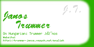 janos trummer business card